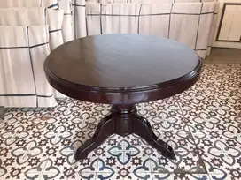 Dijual Meja Bulat 1 Papan Diameter 102cm Kayu Jati Tua