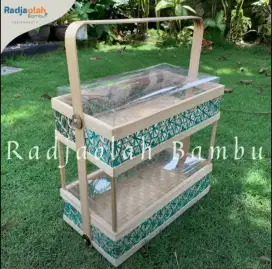 Kotak Hamper Susun 2 Motif Laba Hijau