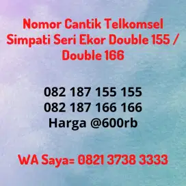 Nomor Cantik Telkomsel Simpati Seri Ekor 155155 Double 166166 Belakang