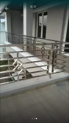 Pintu pagar stainless, Ralling tangga dan Balkon stainless,