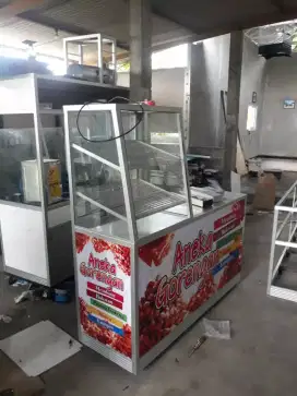 etalase jus gerobak es booth aneka minuman segar