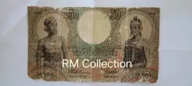 Uang kuno wayang 50 Gulden