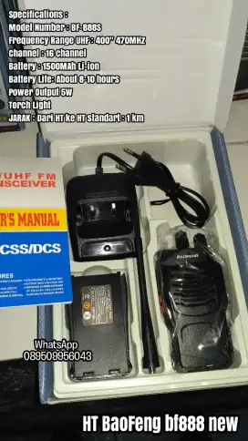 ht BaoFeng 888s bf888s 888 walkie talkie 2800mah