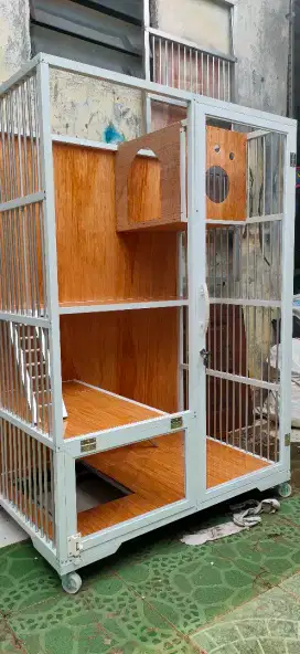 Kandang kucing Almunium premium