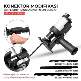 xmsj konektor modifikasi bor listrik tangan jadi mesin gergaji