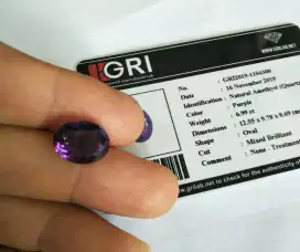 6.99 carat Natural Rich Purple AMETHYST UNHEATED URUGUAY