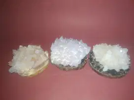 Batu kristal Quartz cluster #1 dapat 3 biji