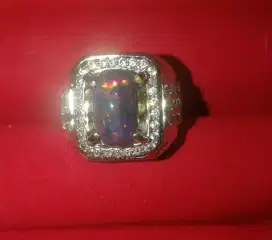 Cincin Batu Black Opal Afrika