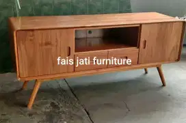 Ready stock bufet TV minimalis jati