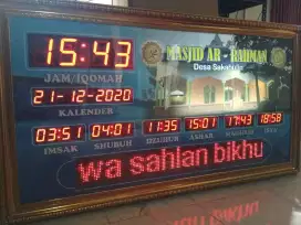 jam, jadwal sholat digital otomatis & running text