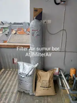 Filter air sumur bor keruh kuning bau besi