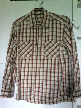 Kemeja flanel uniqlo size S fit M carhartt stussy