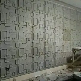 Wall panel 3D beton/roster beton minimalis dll