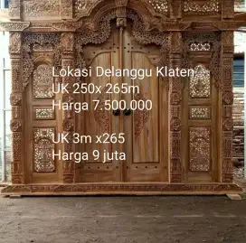 Gebyok ukir pintu kusen jati