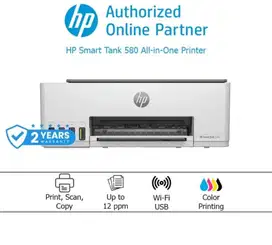 Printer HP Smart Tank 580 – Print, Scan, Copy & Wireless Garansi Resmi