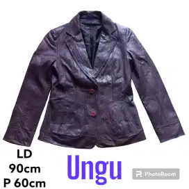 Blazer Kulit asli ungu