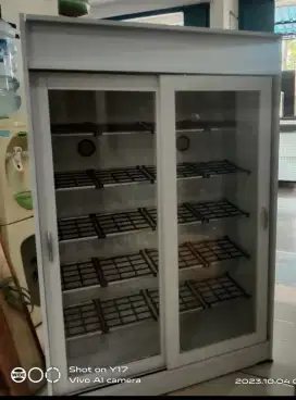 Rak sepatu pintu sleding kaca lebar tingkat 5