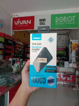 Powerbank VIVAN VPB-A10S 10.000mAh garansiresmi 1tahun (RaveCell Sako)