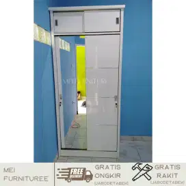 Lemari pakaian 2 pintu sliding door minimalis - sleding murah