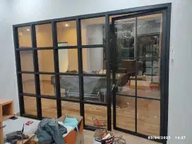 Kusen aluminium pintu jendela dan kaca