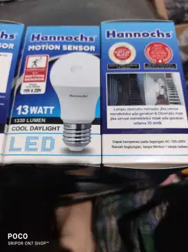 Lampu Sensor Gerak Hannochs 13 watt(Terang Banar)