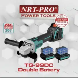 Gerinda cordless baterai NRT PRO KOREA 2 baterai promo brushless