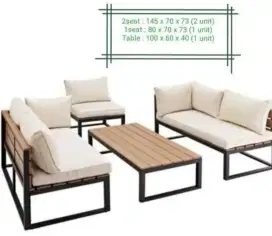 Sofa rangka besi holow