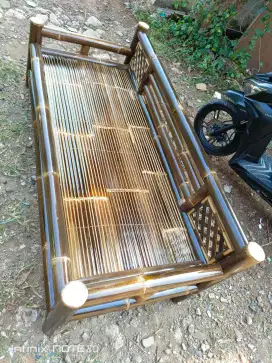 Jual krajinan kursi bambu hitam cod bayar di tempat