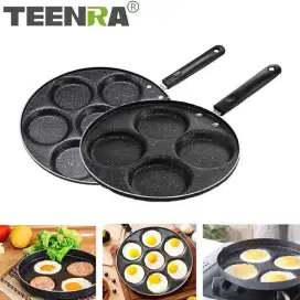 Teflon panci telor omelet egg fyring pan non-stick 4holes