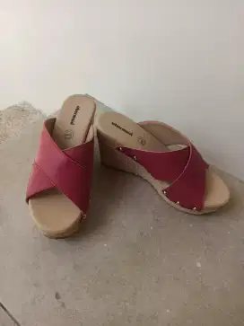 Obermain Wedges Baru Size 40 Red Leather Murah Aja