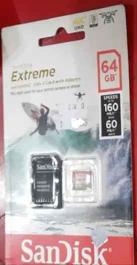 Memory Sandisk Micro SD MMC Extreme 64 GB With Adapter