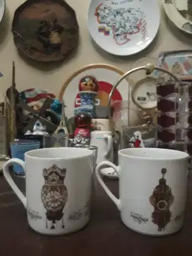Antik vintage sepasang cangkir keramik mitterteich germany eropa