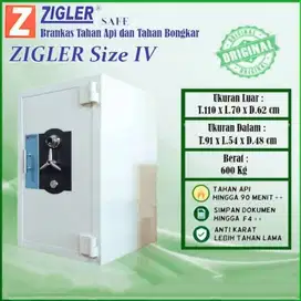 Lemari Besi Brankas Kantor Tahan Api Anti Karat Size 4 110cm Zigler