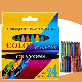 mainan Pensil Crayon Isi 24 Warna Alat Menggambar Dan Mewarnai Set 24p