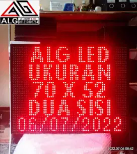 Running text merah dua sisi