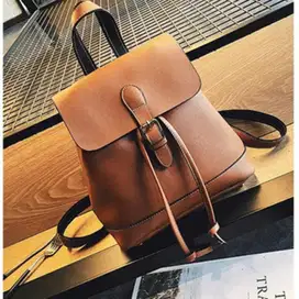 Tas Backpack Brown Leather