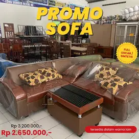 Sofa Sudut Amyra Kain Full Oscar / Sintetis