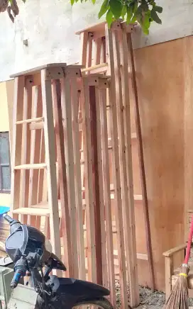 tangga lipat kursi bambu tirai rumbia dll