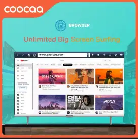 Smart TV Coocaa LED 40 Frameless Digital YouTube Wifi Grs 3th (BARU)