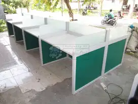 Meja partisi Cubicle Kantor 8 Orang