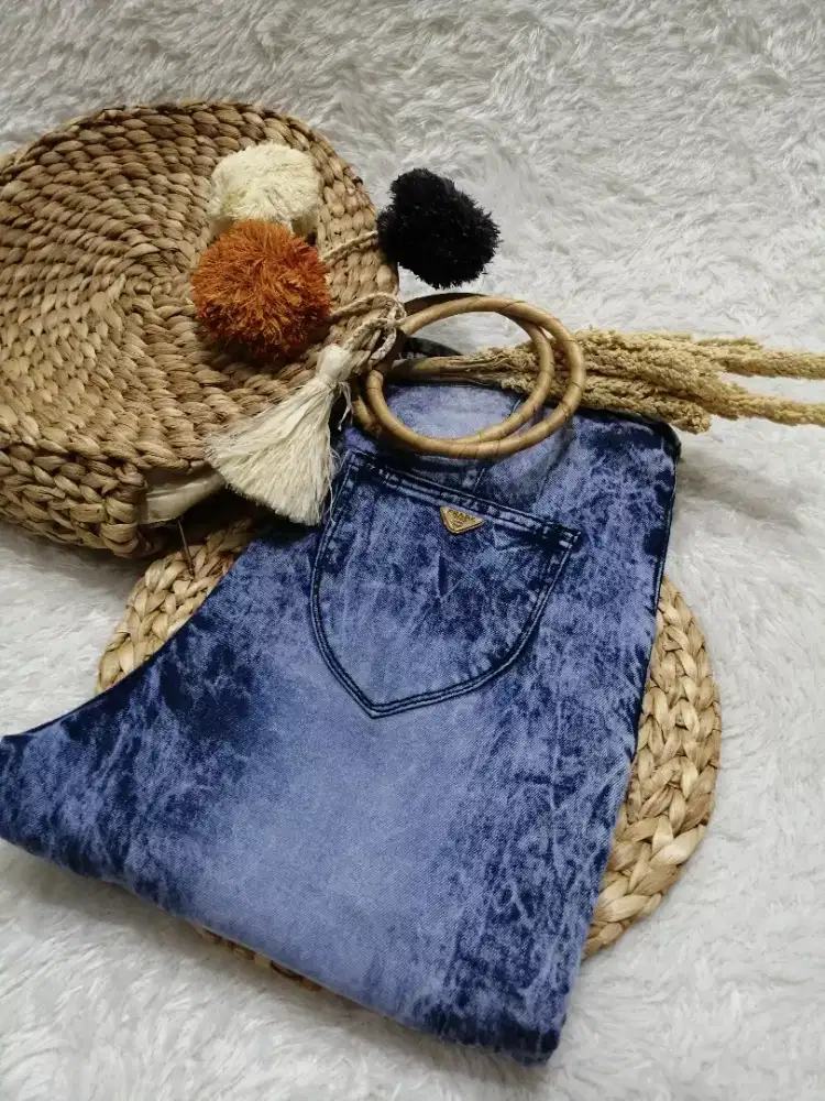 celana jeans snow acid shinny