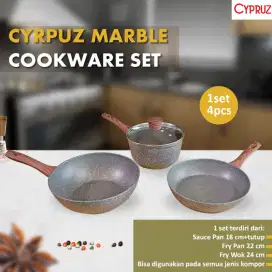 Marble Cookware Set 4 pcs