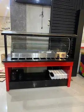 Stainles Top counter salad buah dgnlemari buffet (Stc 150)