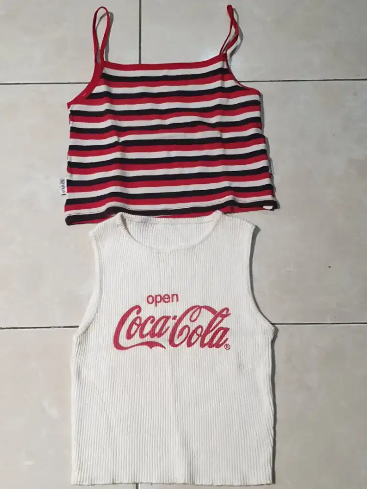 1 set tanktop crop