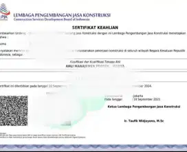 Jasa sertifikasi / Sewa Tenaga Ahli Konstruksi