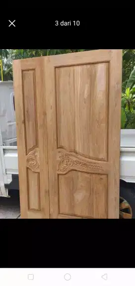 kusen pintu panel bahan meranti kamper samarinda