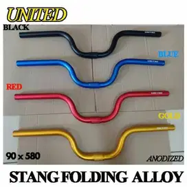 Stang Handlebar sepeda lipat folding united alloy 90 x 580 mm