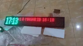 Jam jadwal sholat ukuran 130cmx20cm