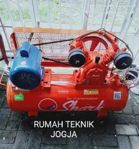 (rumah teknik jogja)kompresor shark 1/2 hp + dinamo 1/2 hp