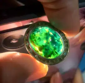 Cincin Batu Bacan Kembang Kristal Ring 18